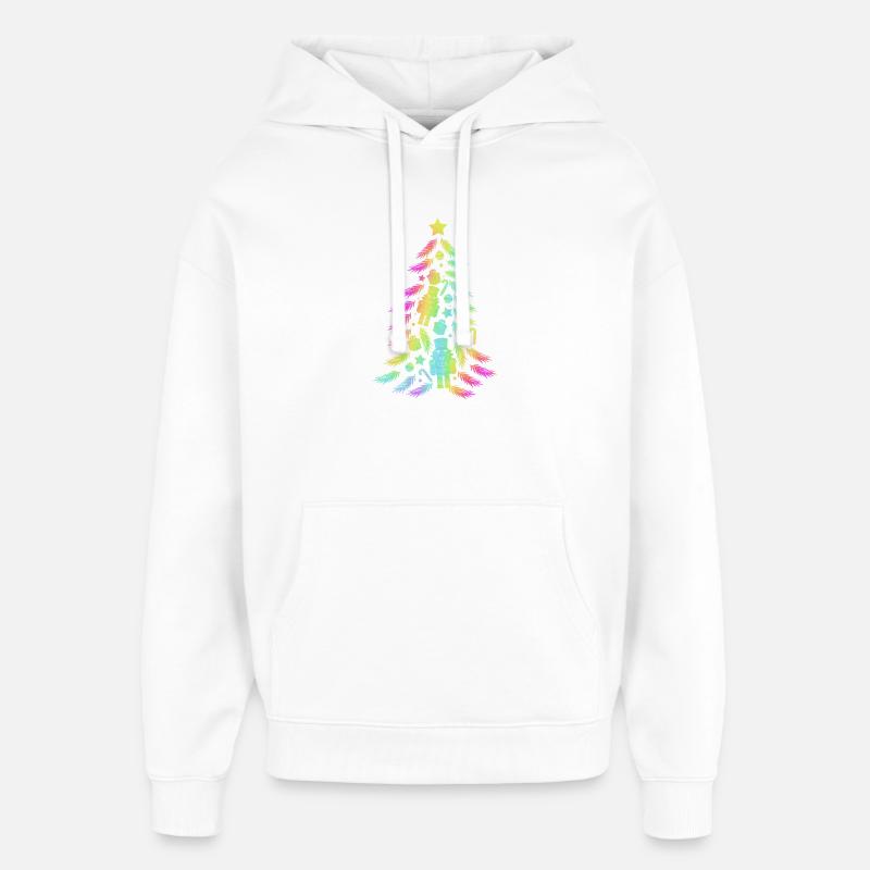 Christmas Tree Nutcracker - Oversized Unisex Hoodie by Stanley/Stella - white