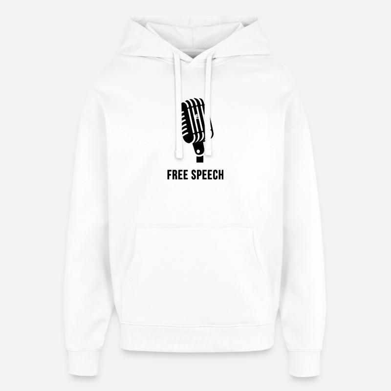 Liberté d'expression - Sweat à capuche unisexe Stanley/Stella Oversized - blanc