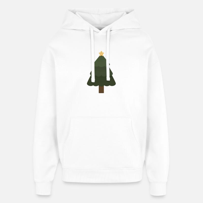 Arbre de Noël - Sweat à capuche unisexe Stanley/Stella Oversized - blanc