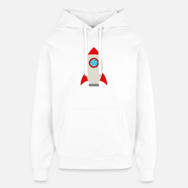 Espace fusée - Sweat à capuche unisexe Stanley/Stella Oversized - blanc