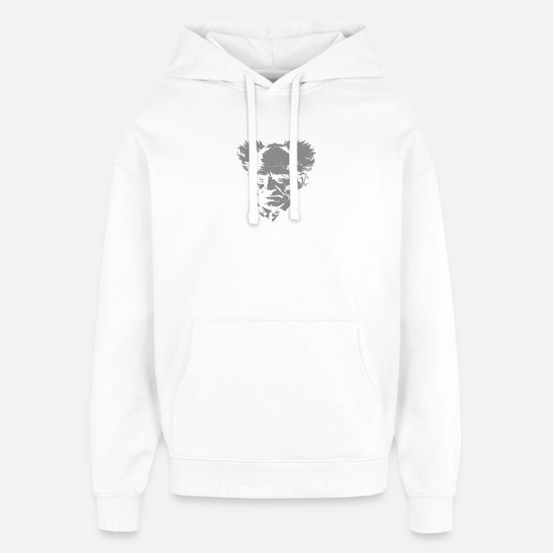 La vie souffre : Schopenhauer Tee - Sweat à capuche unisexe Stanley/Stella Oversized - blanc
