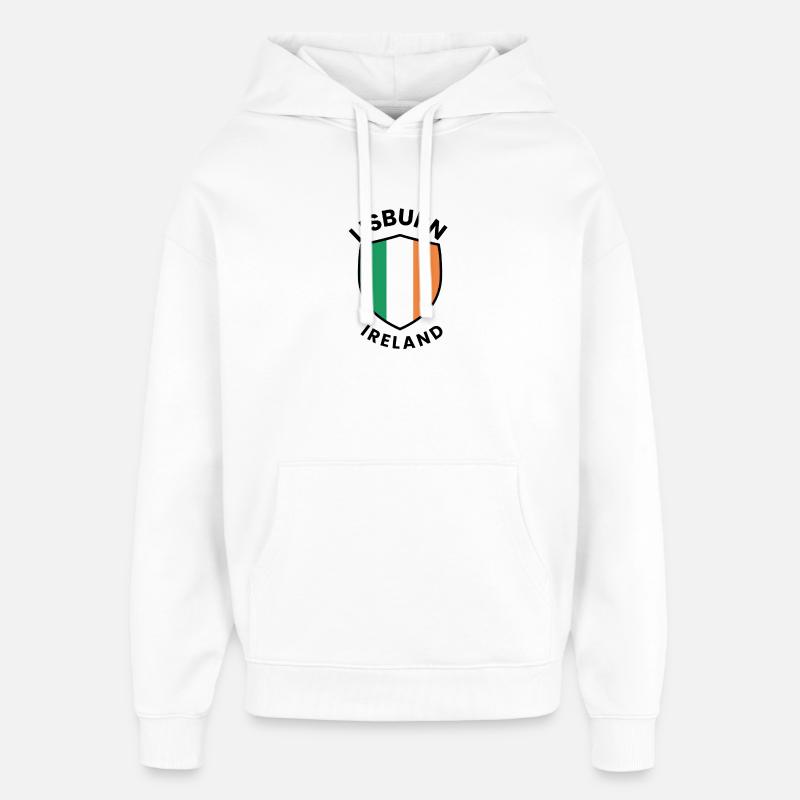 Drapeau d’Irlande de Lisburn - Sweat à capuche unisexe Stanley/Stella Oversized - blanc