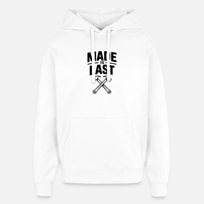 Fait pour durer - Sweat à capuche unisexe Stanley/Stella Oversized - blanc