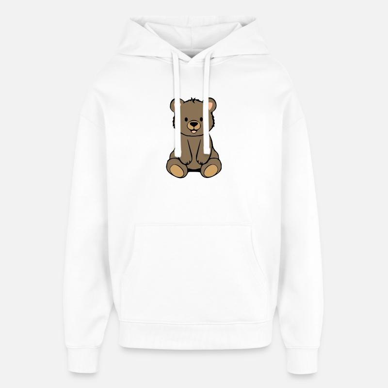 Bear Bear - Oversized Unisex Hoodie by Stanley/Stella - white