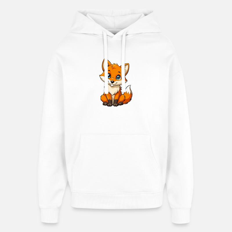 Bébé renard - Sweat à capuche unisexe Stanley/Stella Oversized - blanc