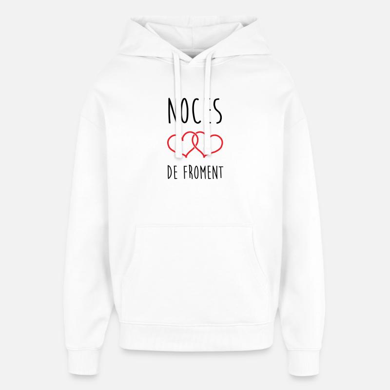 Weizenhochzeit 3 Jahre Ehe - Oversized Unisex Hoodie von Stanley/Stella - Weiß