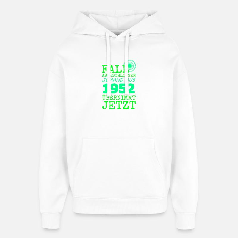 achevé en 1952 - Sweat à capuche unisexe Stanley/Stella Oversized - blanc