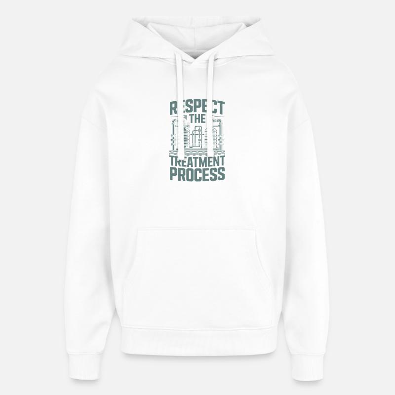 Respect The Treatment Process Wasseraufbereitung - Oversized Unisex Hoodie von Stanley/Stella - Weiß