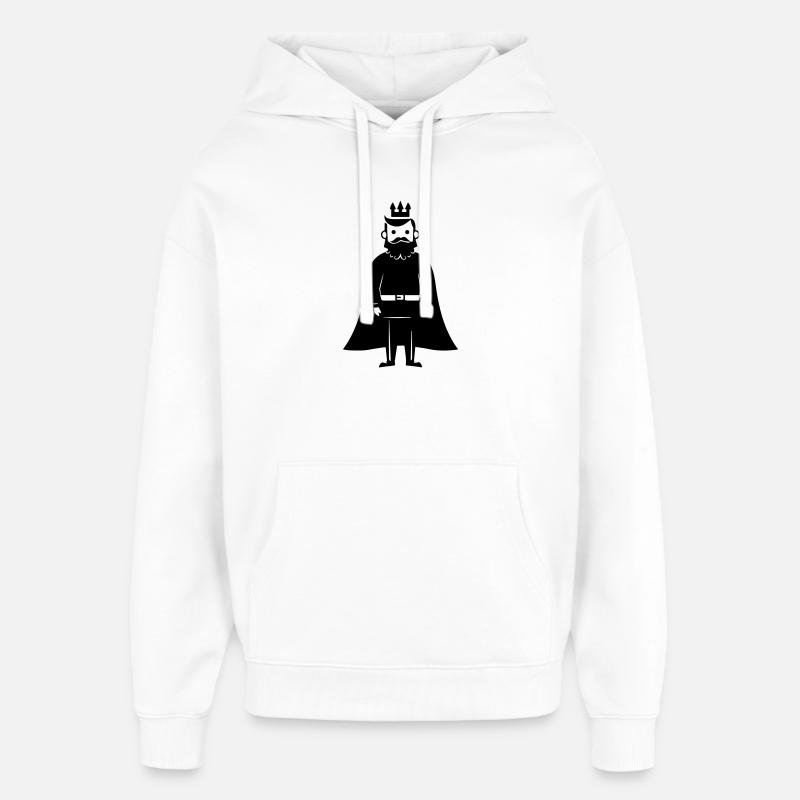 King Man - Sweat à capuche unisexe Stanley/Stella Oversized - blanc