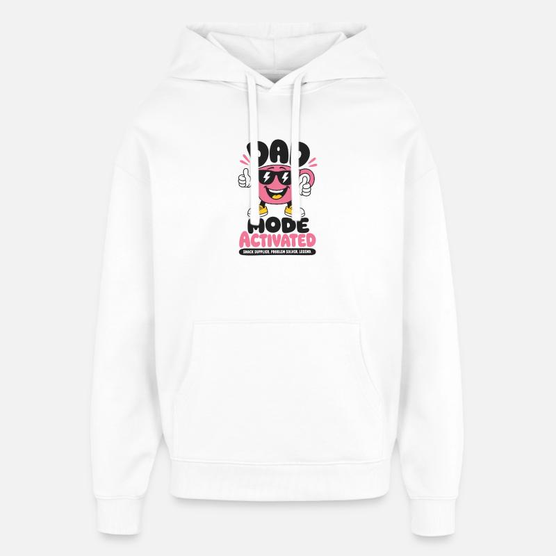 Best Dad Ever Coffee Saying - Oversized Unisex Hoodie by Stanley/Stella - white