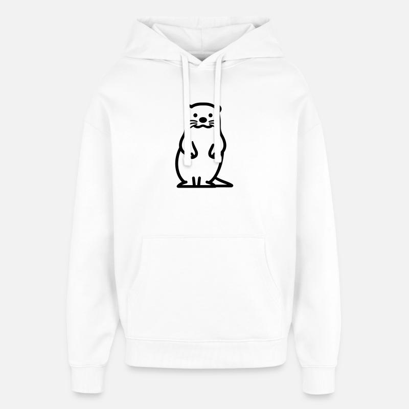 Otter - Oversized Unisex Hoodie von Stanley/Stella - Weiß