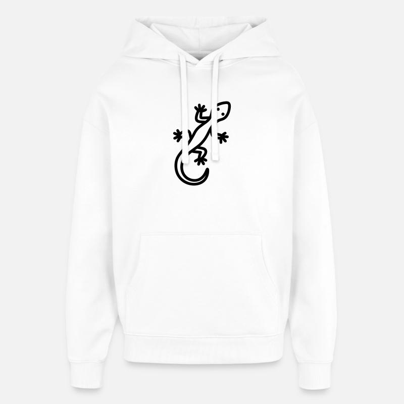 lézard - Sweat à capuche unisexe Stanley/Stella Oversized - blanc