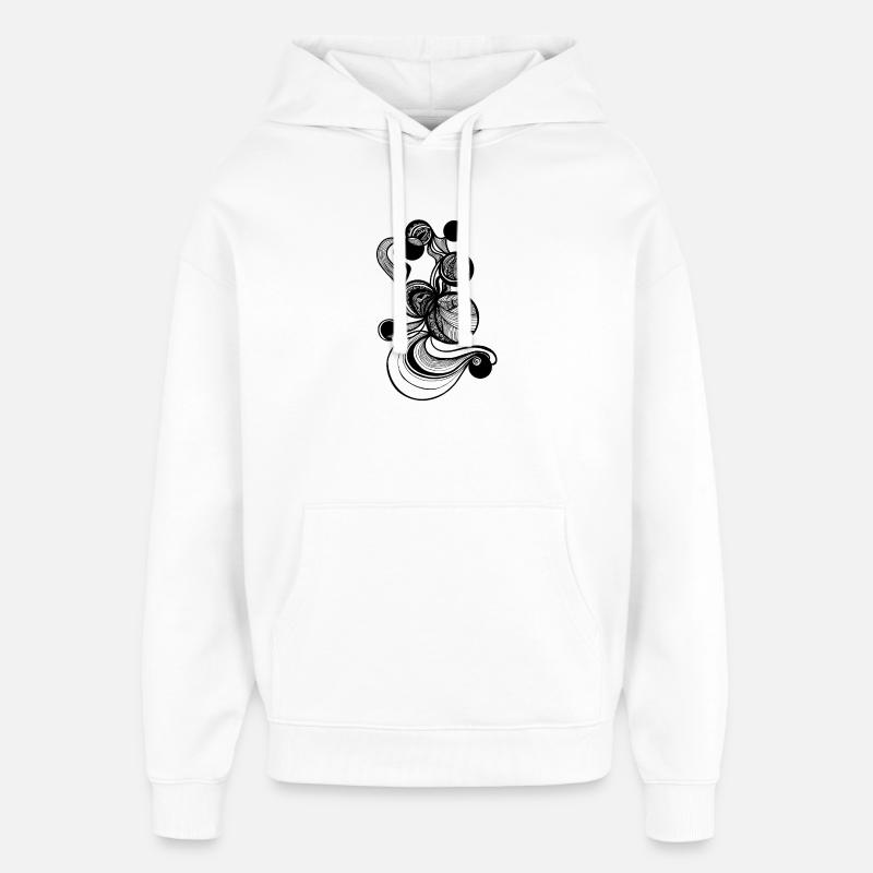 CIRCLES - Sweat à capuche unisexe Stanley/Stella Oversized - blanc