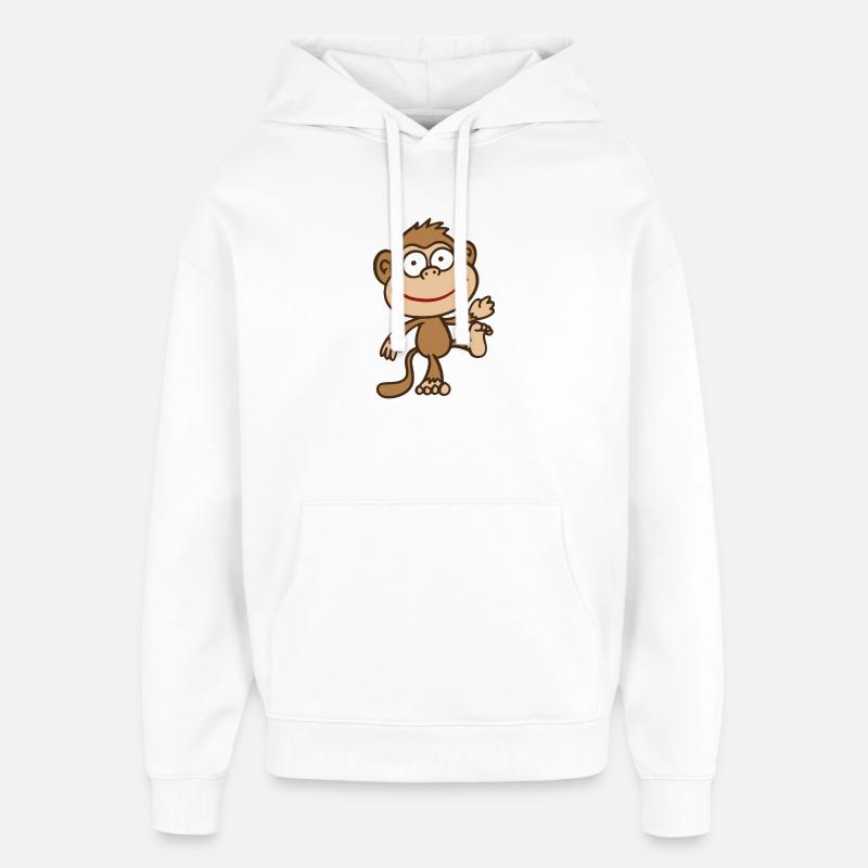 singe - Sweat à capuche unisexe Stanley/Stella Oversized - blanc