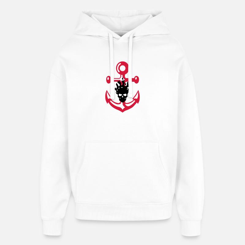 anker_schaedel - Sweat à capuche unisexe Stanley/Stella Oversized - blanc