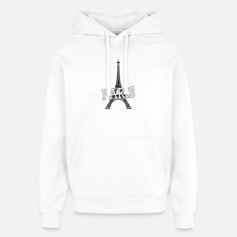 Paris - Sweat à capuche unisexe Stanley/Stella Oversized - blanc