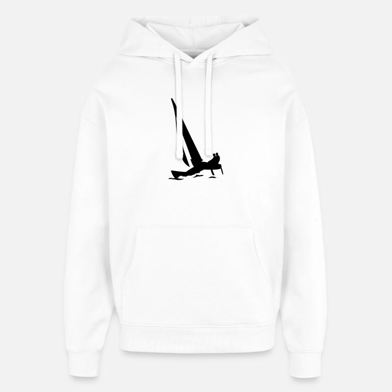 catamaran - Sweat à capuche unisexe Stanley/Stella Oversized - blanc