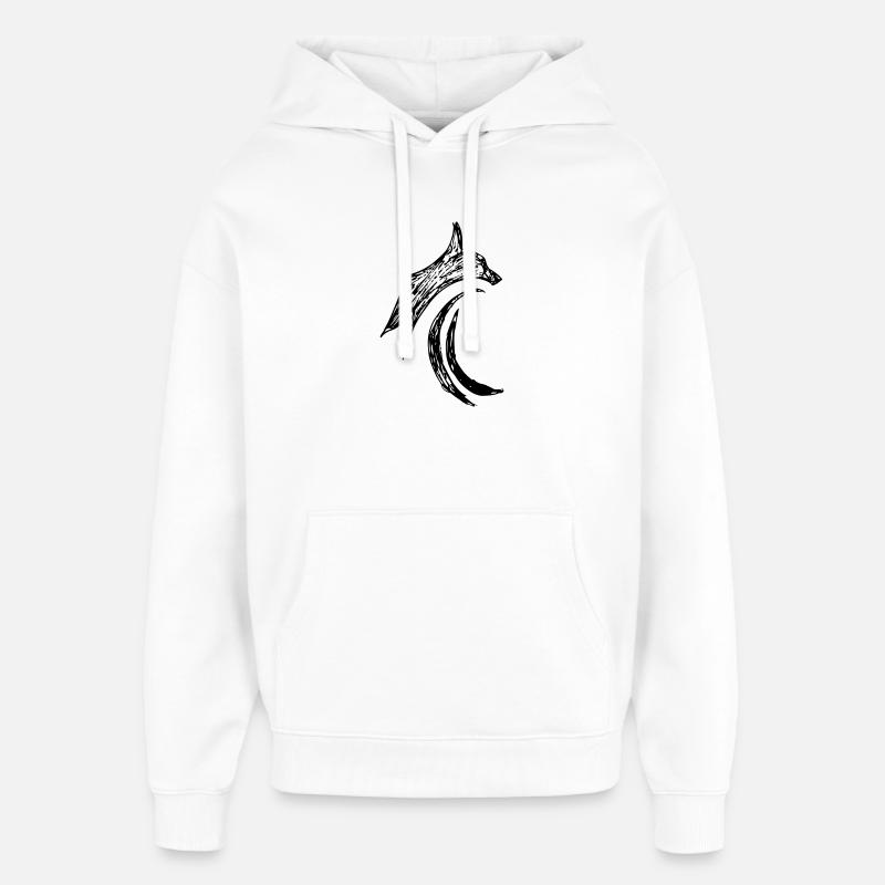 Chat Tribal Lynx Jaguer - Sweat à capuche unisexe Stanley/Stella Oversized - blanc