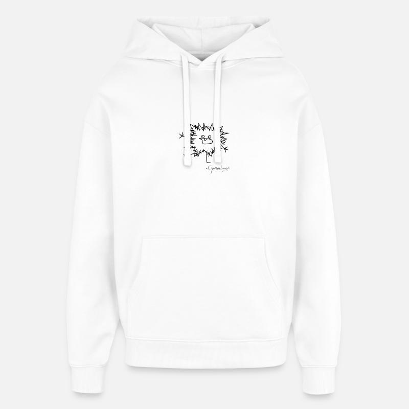 L'animal moelleux panique © Chyropterum Innoxius - Sweat à capuche unisexe Stanley/Stella Oversized - blanc