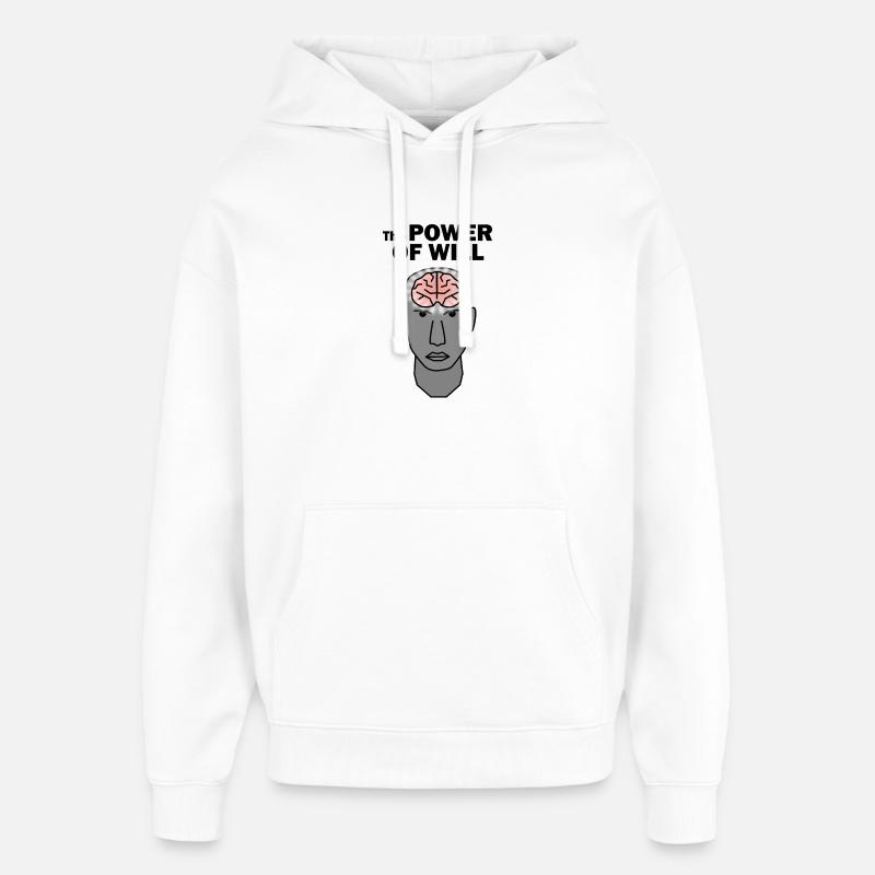 Le POUVOIR DE LA VOLONTÉ - Sweat à capuche unisexe Stanley/Stella Oversized - blanc