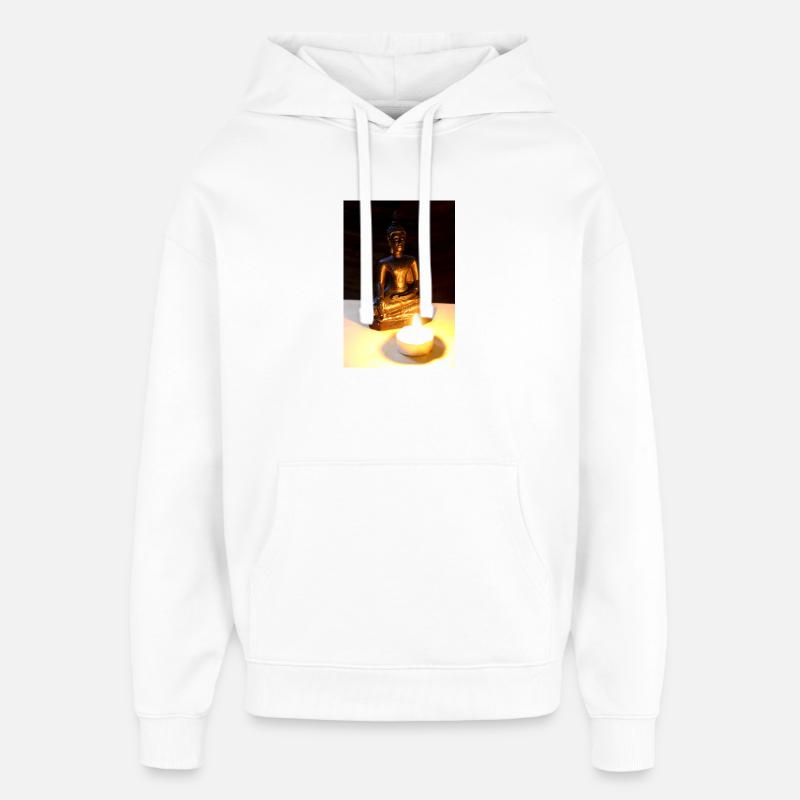 buddha Poster - Oversized Unisex Hoodie von Stanley/Stella - Weiß