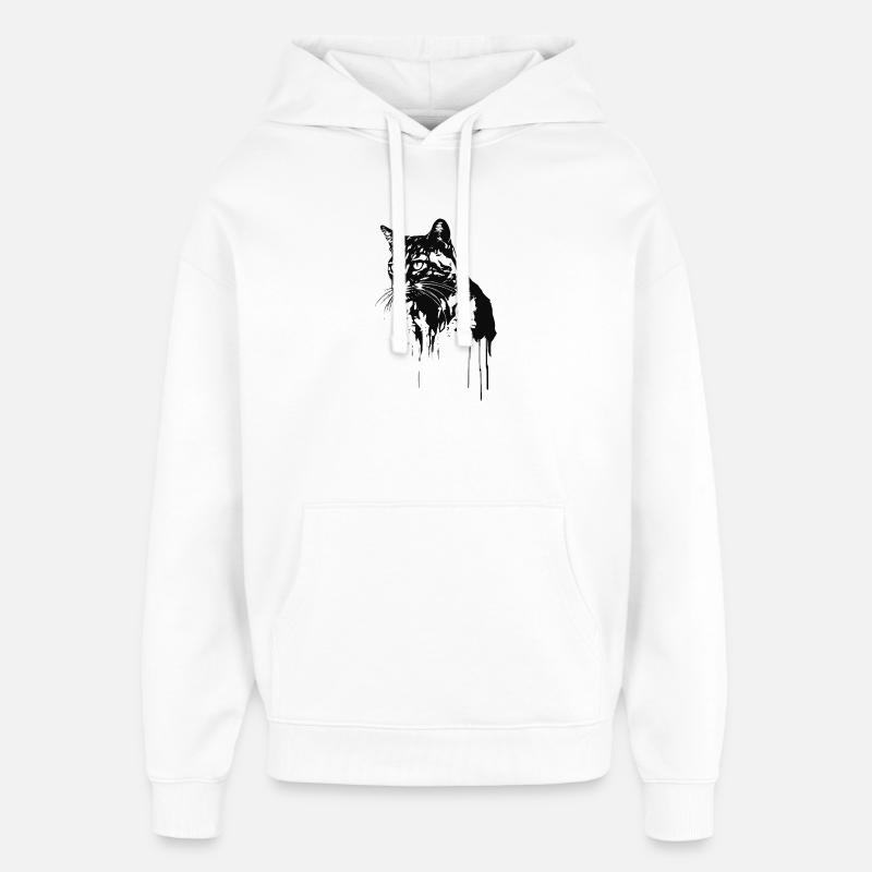 Chat 2 - Sweat à capuche unisexe Stanley/Stella Oversized - blanc