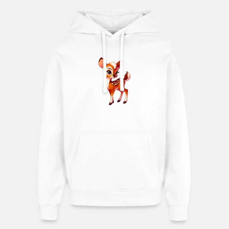 Faon - Sweat à capuche unisexe Stanley/Stella Oversized - blanc