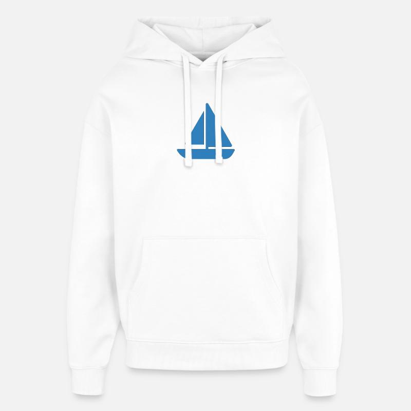 Conception de voilier - Sweat à capuche unisexe Stanley/Stella Oversized - blanc