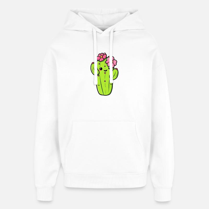 Cactus - Sweat à capuche unisexe Stanley/Stella Oversized - blanc