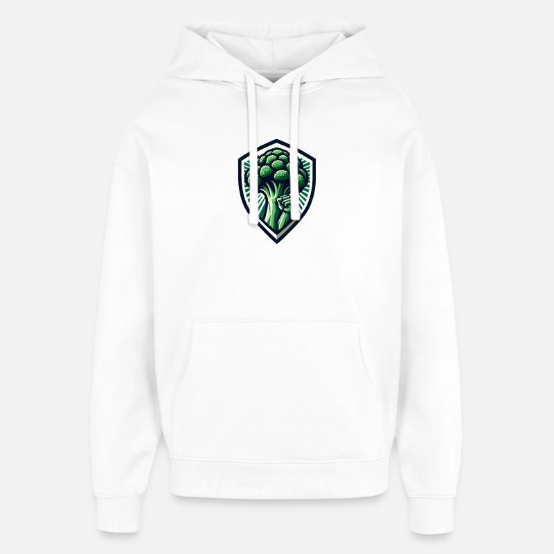 Puissance du brocoli - Sweat à capuche unisexe Stanley/Stella Oversized - blanc