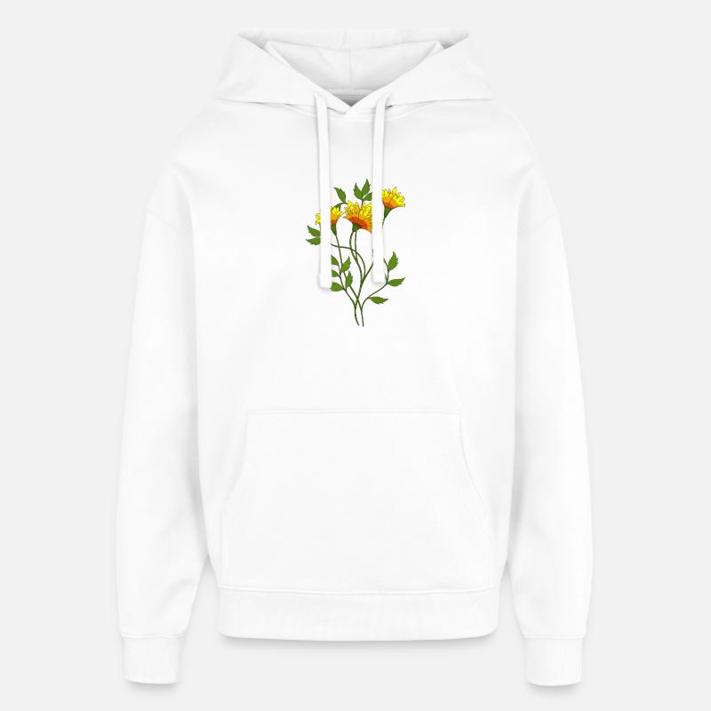 Blumen - Oversized Unisex Hoodie von Stanley/Stella - Weiß