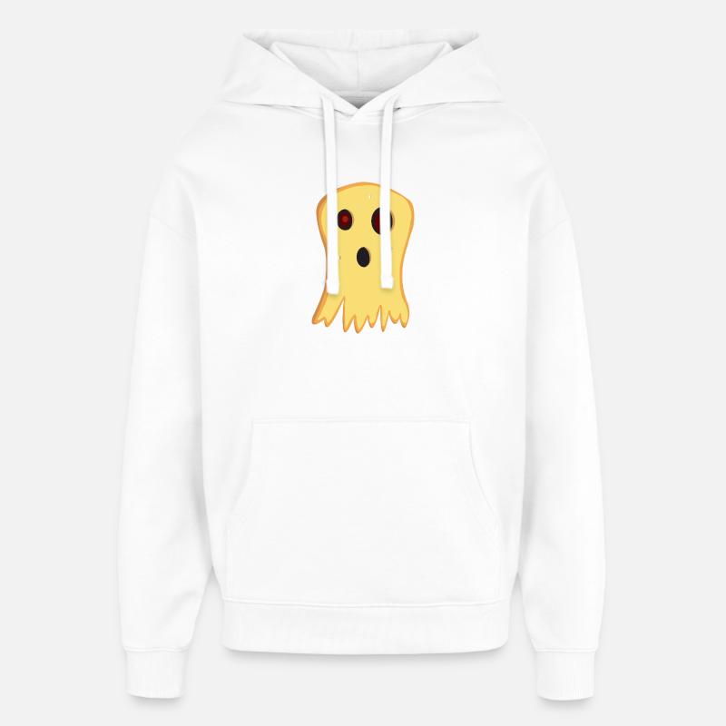 fantôme de fromage d'Halloween - Sweat à capuche unisexe Stanley/Stella Oversized - blanc