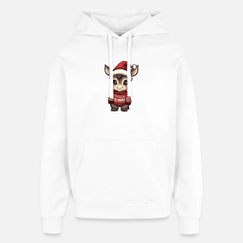Noël à dos d’âne - Sweat à capuche unisexe Stanley/Stella Oversized - blanc