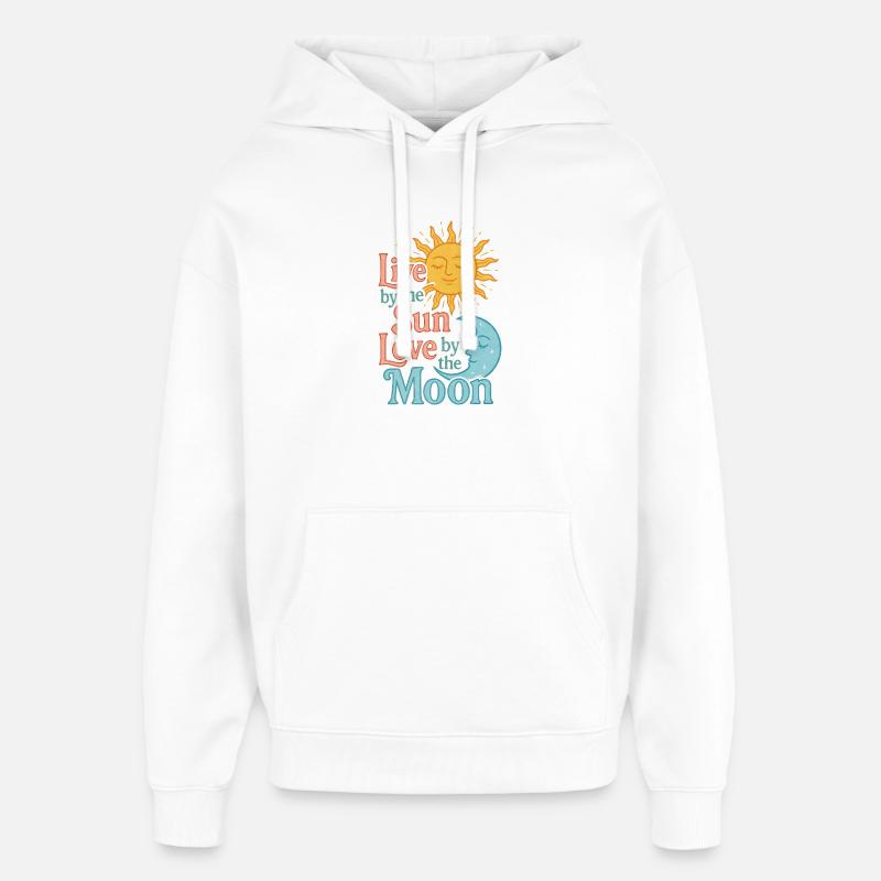 Citation de l’harmonie Soleil Lune - Sweat à capuche unisexe Stanley/Stella Oversized - blanc