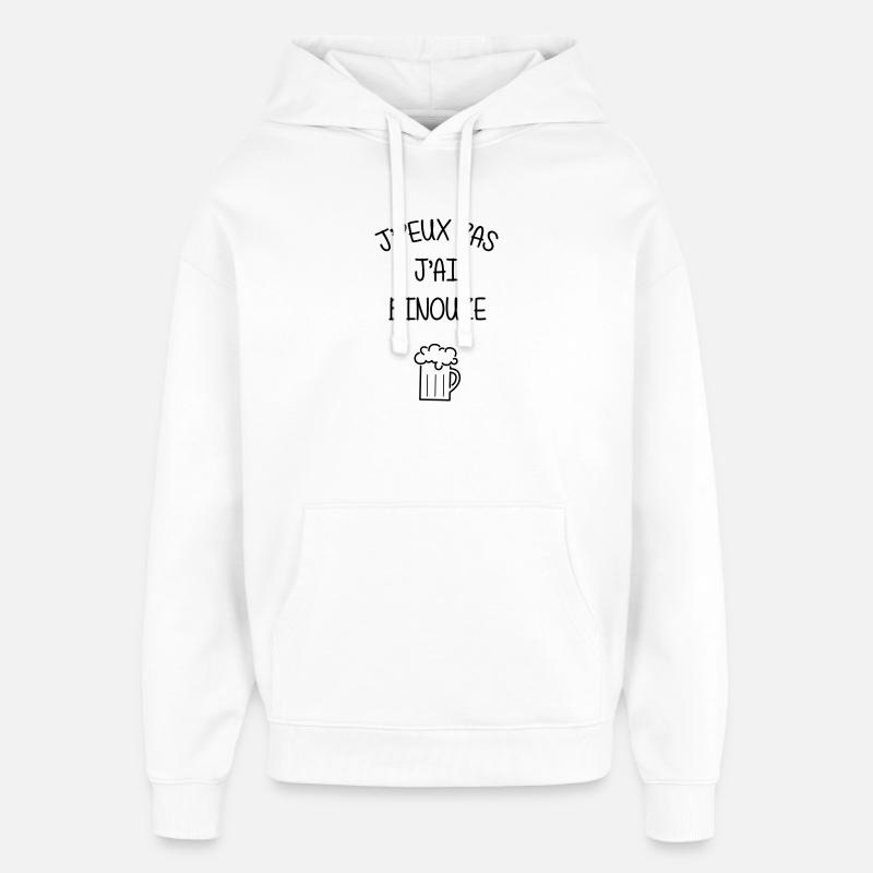 J'peux pas j'ai binouze - alcool - Sweat à capuche unisexe Stanley/Stella Oversized - blanc
