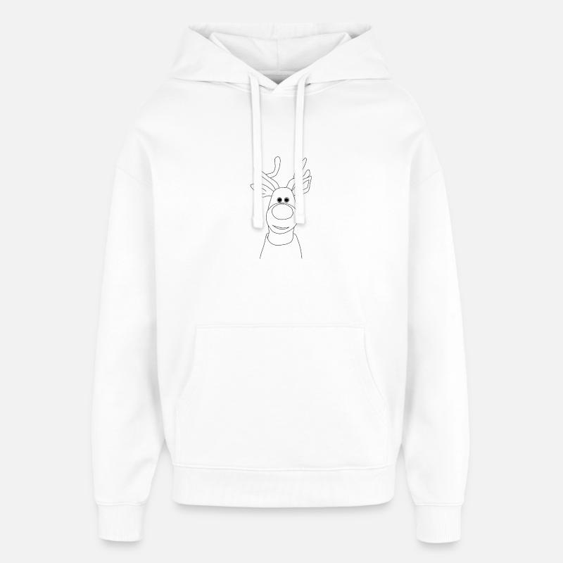 Renne de Noël  - Sweat à capuche unisexe Stanley/Stella Oversized - blanc