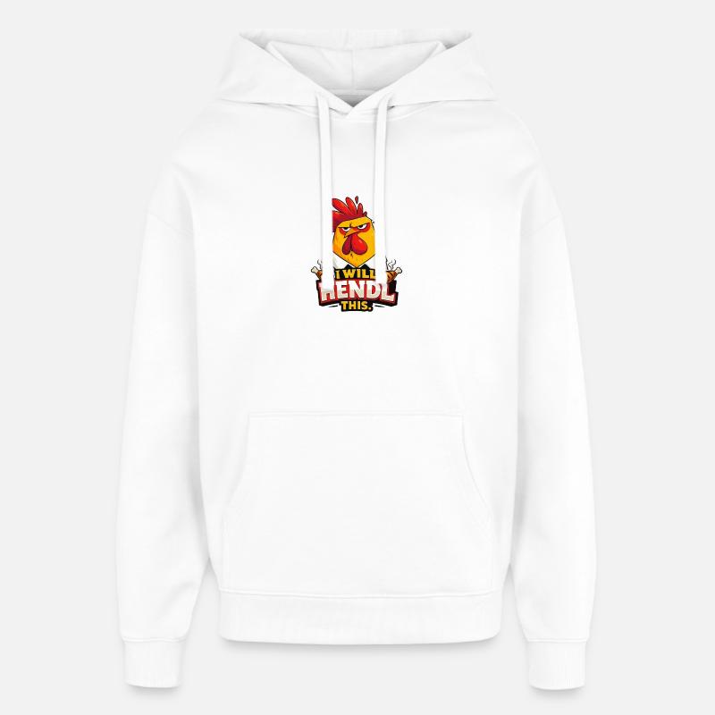 Je vais hender ce style dialectal des poules en disant - Sweat à capuche unisexe Stanley/Stella Oversized - blanc