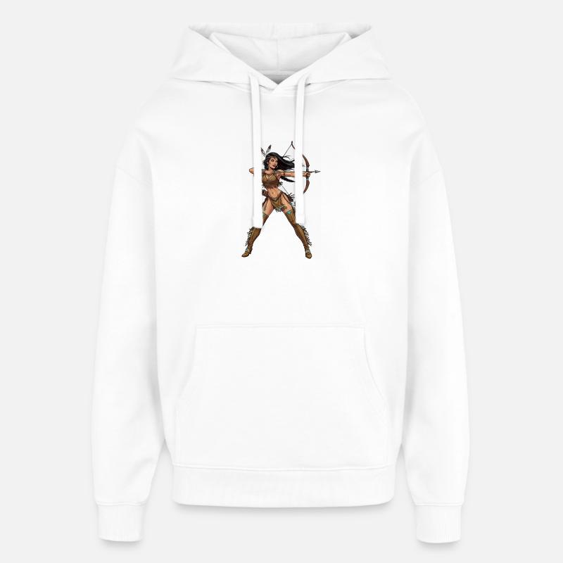 Sagittaire amazonien - Sweat à capuche unisexe Stanley/Stella Oversized - blanc