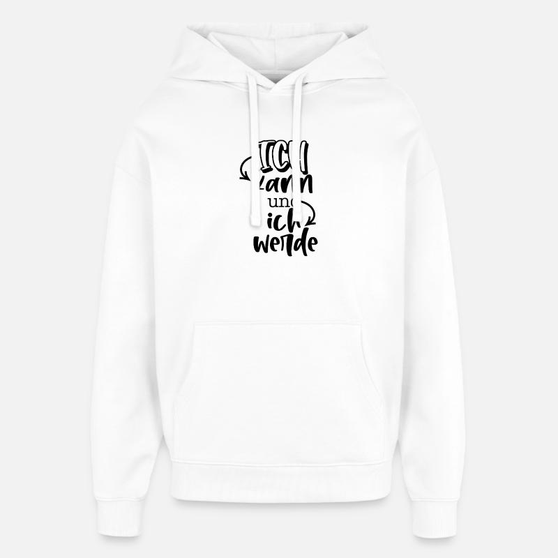 Je peux. - Sweat à capuche unisexe Stanley/Stella Oversized - blanc