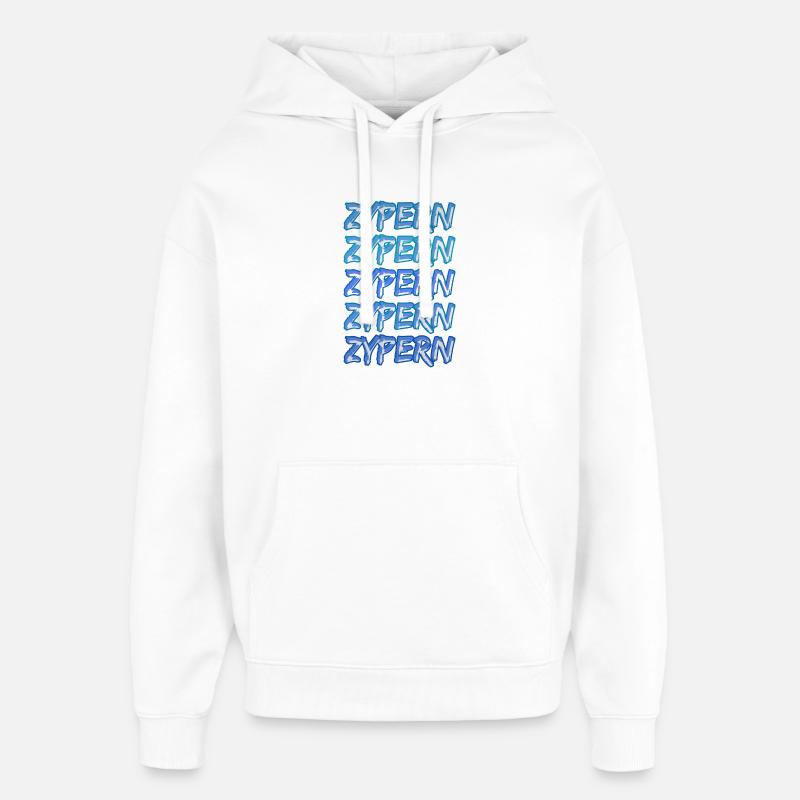 Chypre - Sweat à capuche unisexe Stanley/Stella Oversized - blanc