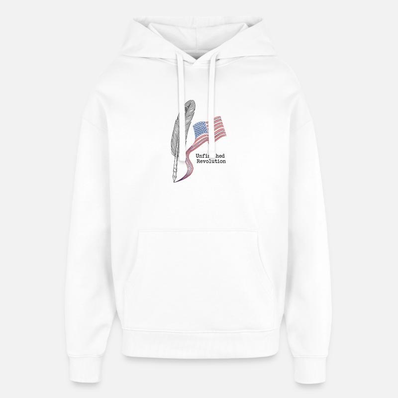 Révolution inachevée - Sweat à capuche unisexe Stanley/Stella Oversized - blanc