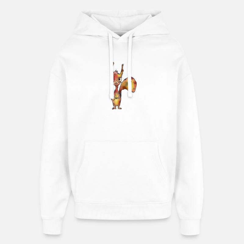 lustiges_Eichhoernchen - Sweat à capuche unisexe Stanley/Stella Oversized - blanc