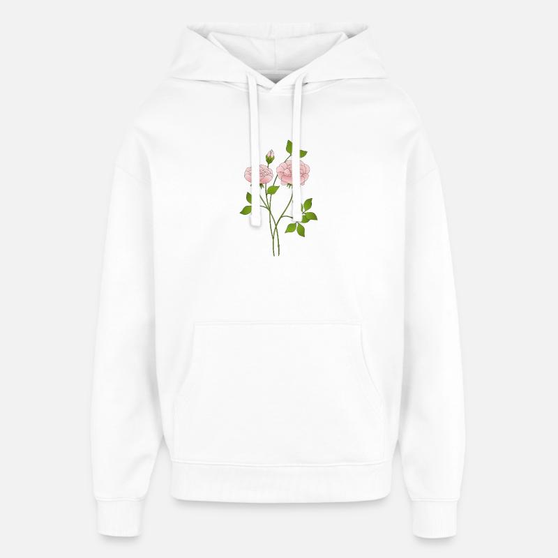 Kukkia - Huppari unisex Stanley/Stella Oversized - valkoinen