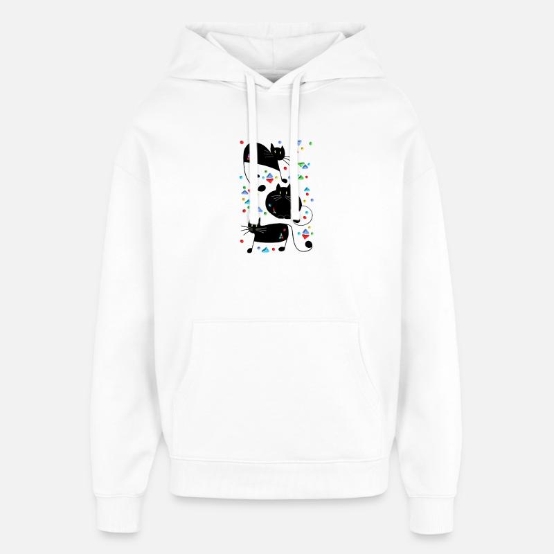 Chats - Sweat à capuche unisexe Stanley/Stella Oversized - blanc