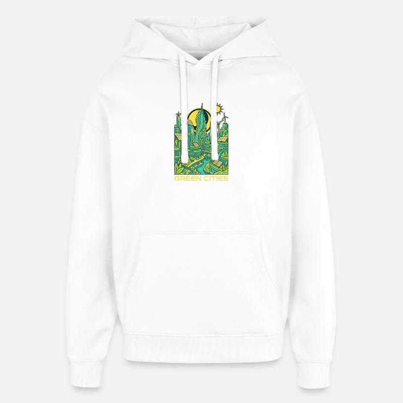 Avenir des villes vertes - Sweat à capuche unisexe Stanley/Stella Oversized - blanc