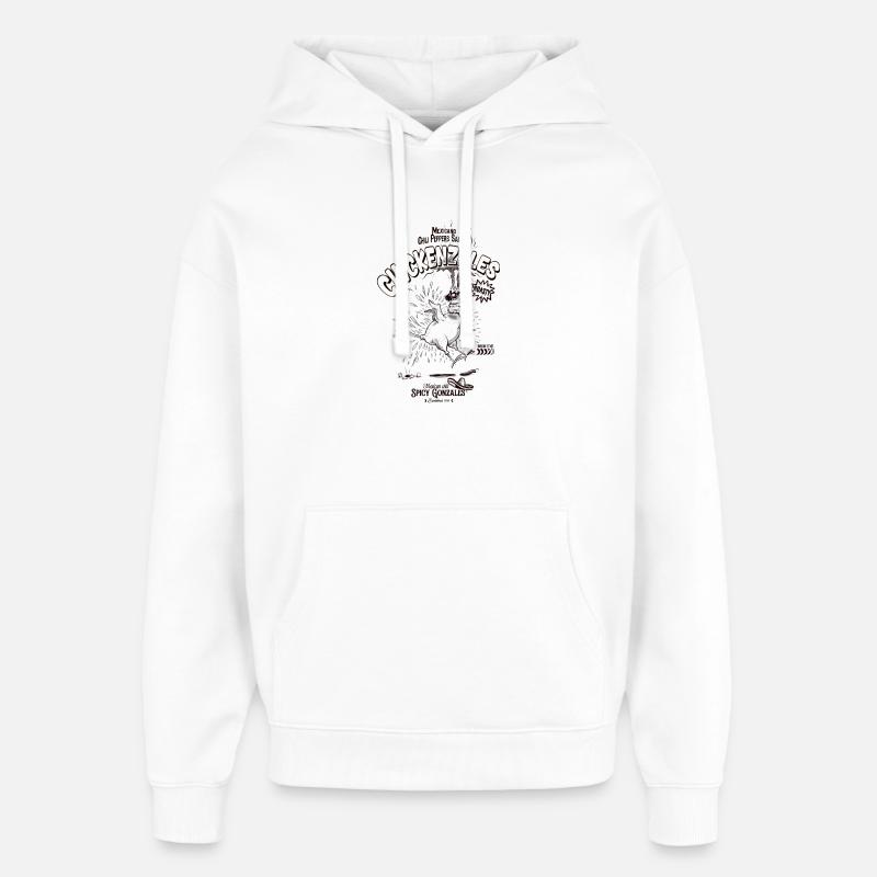 Poulet Salsa Épicée Gonzales - Sweat à capuche unisexe Stanley/Stella Oversized - blanc