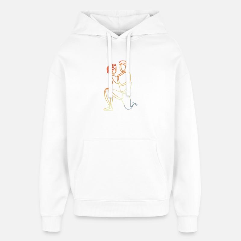 Baseball Keeper Drawing - Oversized Unisex Hoodie by Stanley/Stella - white