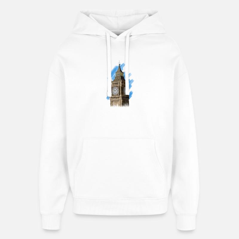 Big Ben - Sweat à capuche unisexe Stanley/Stella Oversized - blanc