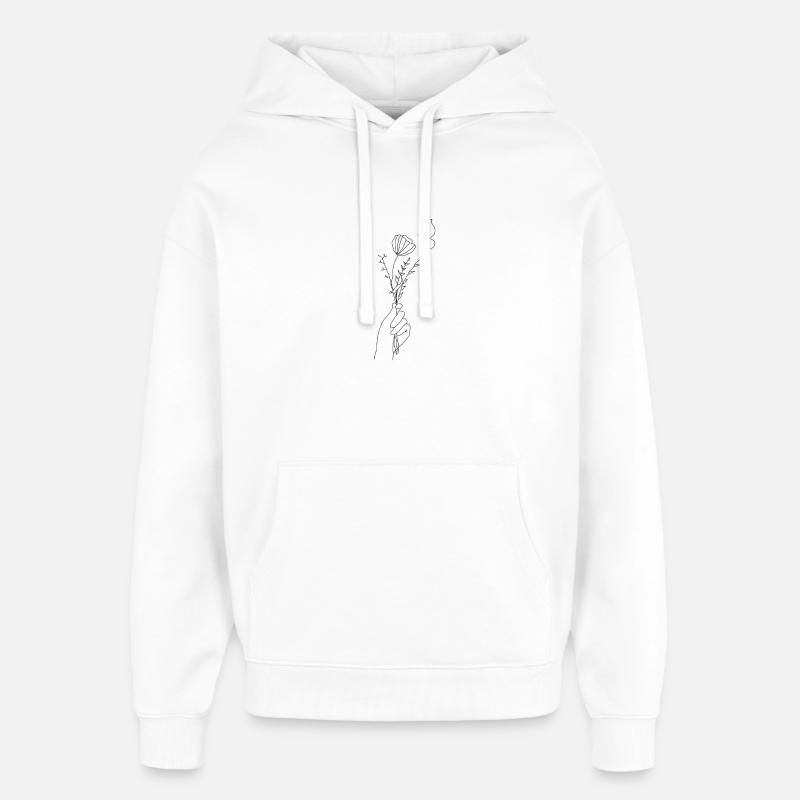 Bouquet de fleurs - Sweat à capuche unisexe Stanley/Stella Oversized - blanc