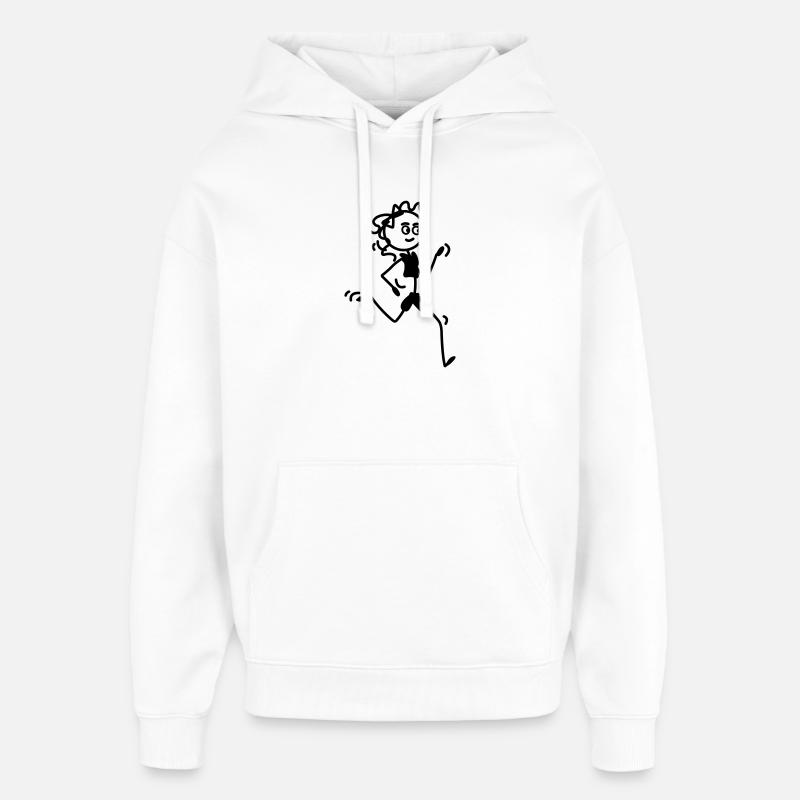 Läuferin Mädchen oder Frau - Oversized Unisex Hoodie von Stanley/Stella - Weiß